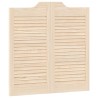 Portes battantes 2 pcs Naturel Bois de pin massif 641242641242