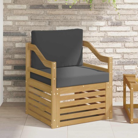 Canapé d’extérieur Polyester Blanc et anthracite 641246641246