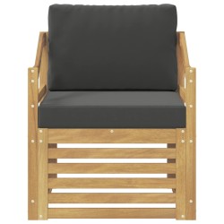 Canapé d’extérieur Polyester Blanc et anthracite 641246641246