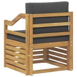 Canapé d’extérieur Polyester Blanc et anthracite 641246641246