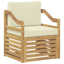 Canapé d’extérieur Polyester Blanc et crème 641247641247
