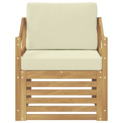 Canapé d’extérieur Polyester Blanc et crème 641247641247