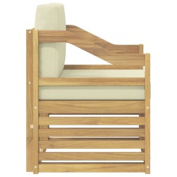 Canapé d’extérieur Polyester Blanc et crème 641247641247