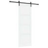 Porte coulissante Blanc et noir 83 x 232 cm Bois de pin massif 641253641253