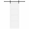 Porte coulissante Blanc et noir 83 x 232 cm Bois de pin massif 641253641253