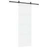 Porte coulissante Blanc et noir 83 x 232 cm Bois de pin massif 641253641253