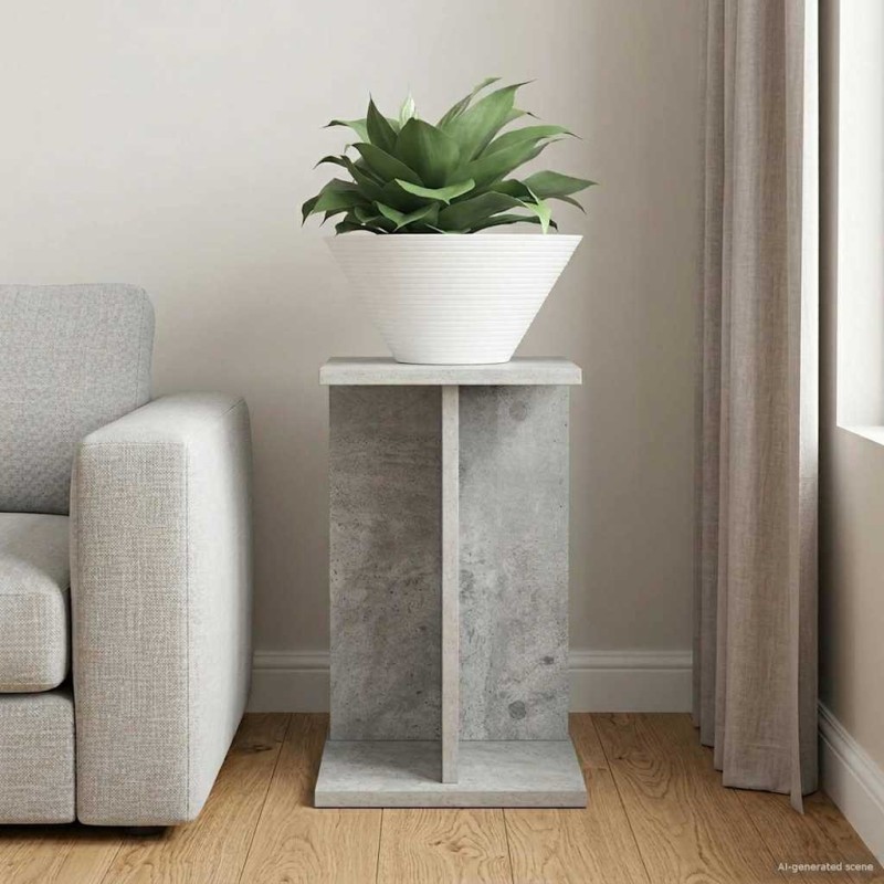 Support de Plante Gris Béton 25 x 25,5 x 40,5 cm 641254641254