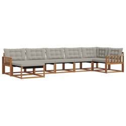 Ensemble de canapés d'extérieur 7 pcs Gris Naturel et Clair 641257641257