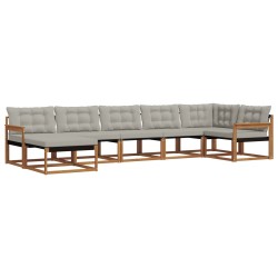 Ensemble de canapés d'extérieur 7 pcs Gris Naturel et Clair 641259641259