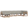 Ensemble de canapés d'extérieur 7 pcs Gris Naturel et Clair 641259641259