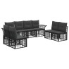 Ensemble de canapés d'extérieur 8 pcs Noir et Gris foncé 641263641263