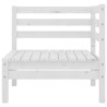 Salon de jardin 9 pcs Blanc Bois de pin massif 641264641264