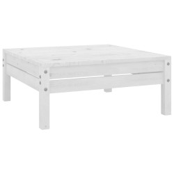 Salon de jardin 9 pcs Blanc Bois de pin massif 641265641265