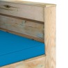 Salon de jardin 2 pcs avec coussins Bois imprégné de vert 641270641270