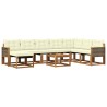 Ensemble de canapés d'extérieur 9 pcs Naturel et Crème 641275641275