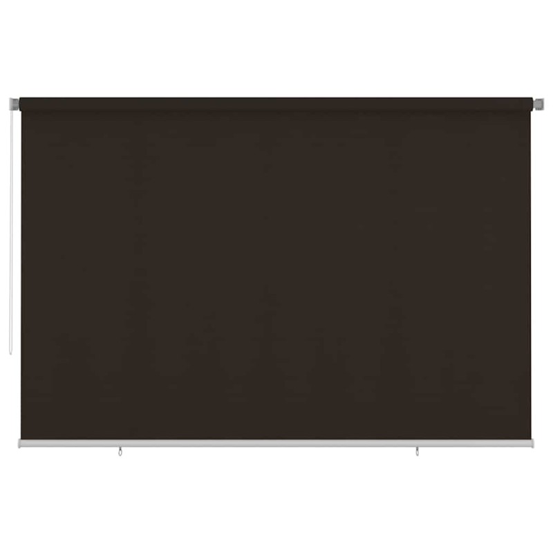 Store roulant d'extérieur 355 (l) x 230 (H) cm marron HDPE 641285641285