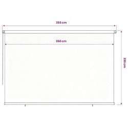Store roulant d'extérieur 355 (l) x 230 (H) cm marron HDPE 641285641285