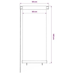 Store roulant d'extérieur 65 (l) x 140 (H) cm HDPE bleu 641288641288