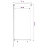 Store roulant d'extérieur 65 (l) x 140 (H) cm HDPE bleu 641288641288