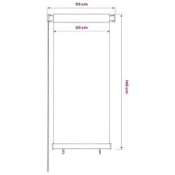 Store roulant d'extérieur 65 (l) x 140 (H) cm HDPE vert foncé 641290641290