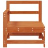 Canapé d'angle de jardin Pin massif Brun Ciré 641295641295