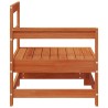 Canapé d'angle de jardin Pin massif Brun Ciré 641295641295