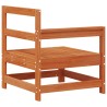 Canapé d'angle de jardin Pin massif Brun Ciré 641295641295