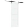 Porte coulissante Blanc et noir 83 x 232 cm Bois de pin massif 641299641299