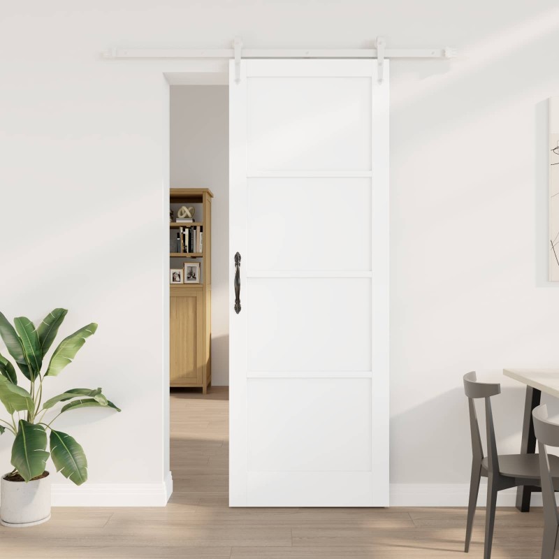 Porte coulissante ORKDAL Blanc 83 x 232 cm Bois de pin massif 641302641302