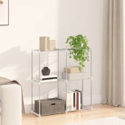 Étagère tubulaire avec stockage Blanc 86 x 27 x 90 cm Aluminium 641306641306