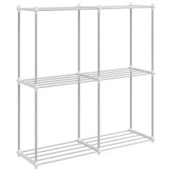 Étagère tubulaire avec stockage Blanc 86 x 27 x 90 cm Aluminium 641306641306
