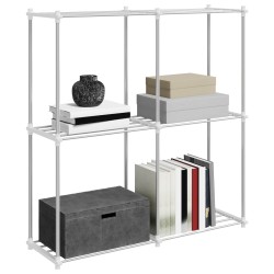 Étagère tubulaire avec stockage Blanc 86 x 27 x 90 cm Aluminium 641306641306