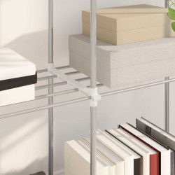Étagère tubulaire avec stockage Blanc 86 x 27 x 90 cm Aluminium 641306641306