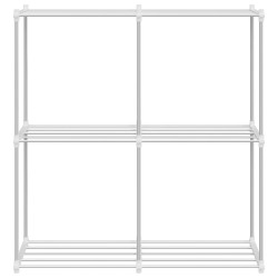 Étagère tubulaire avec stockage Blanc 86 x 27 x 90 cm Aluminium 641306641306