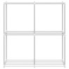 Étagère tubulaire avec stockage Blanc 86 x 27 x 90 cm Aluminium 641306641306