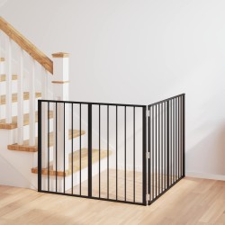 Porte pour chien 2 pcs Noir 100 x 80 cm Acier galvanisé 641308641308