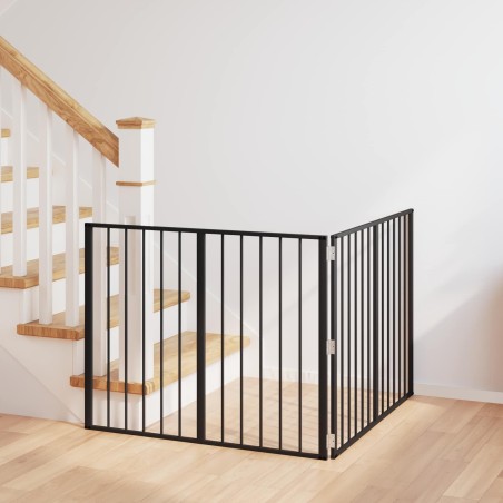 Porte pour chien 2 pcs Noir 100 x 80 cm Acier galvanisé 641308641308