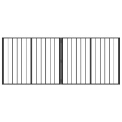 Porte pour chien 2 pcs Noir 100 x 80 cm Acier galvanisé 641308641308
