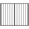 Porte pour chien 2 pcs Noir 100 x 80 cm Acier galvanisé 641308641308