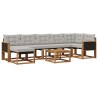 Ensemble de canapés d'extérieur 8 pcs Naturel et gris clair 641310641310