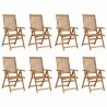 Chaises pliables de jardin lot de 8 Bois d'acacia solide 641311641311