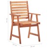 Chaises à manger d'extérieur lot de 6 et coussins Acacia massif 641314641314