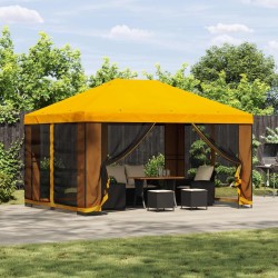 Abri de jardin avec parois 4 × 3 m Jaune Polyester et Acier 641316641316