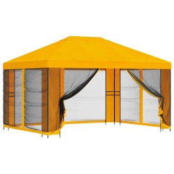 Abri de jardin avec parois 4 × 3 m Jaune Polyester et Acier 641316641316