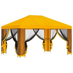 Abri de jardin avec parois 4 × 3 m Jaune Polyester et Acier 641316641316