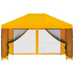 Abri de jardin avec parois 4 × 3 m Jaune Polyester et Acier 641316641316