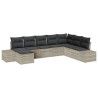 Ensemble de canapé de jardin avec coussin 8 pcs polyrotin 641322641322