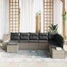 Ensemble de canapé de jardin avec coussin 8 pcs polyrotin 641322641322