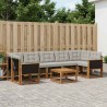 Ensemble de canapés d'extérieur 8 pcs Naturel et gris clair 641325641325