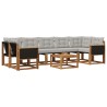Ensemble de canapés d'extérieur 8 pcs Naturel et gris clair 641325641325